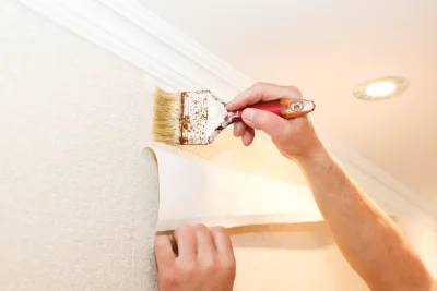 Pose de papier peint à la Meilleraye-de-Bretagne — revêtements muraux et toiles de verre